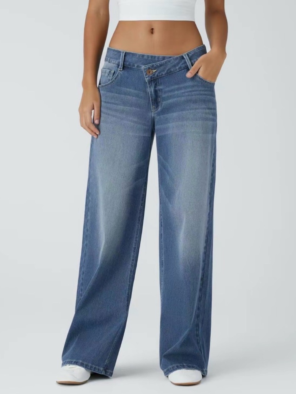 Halara Medium Blue Cross Waist Size Medium NWT